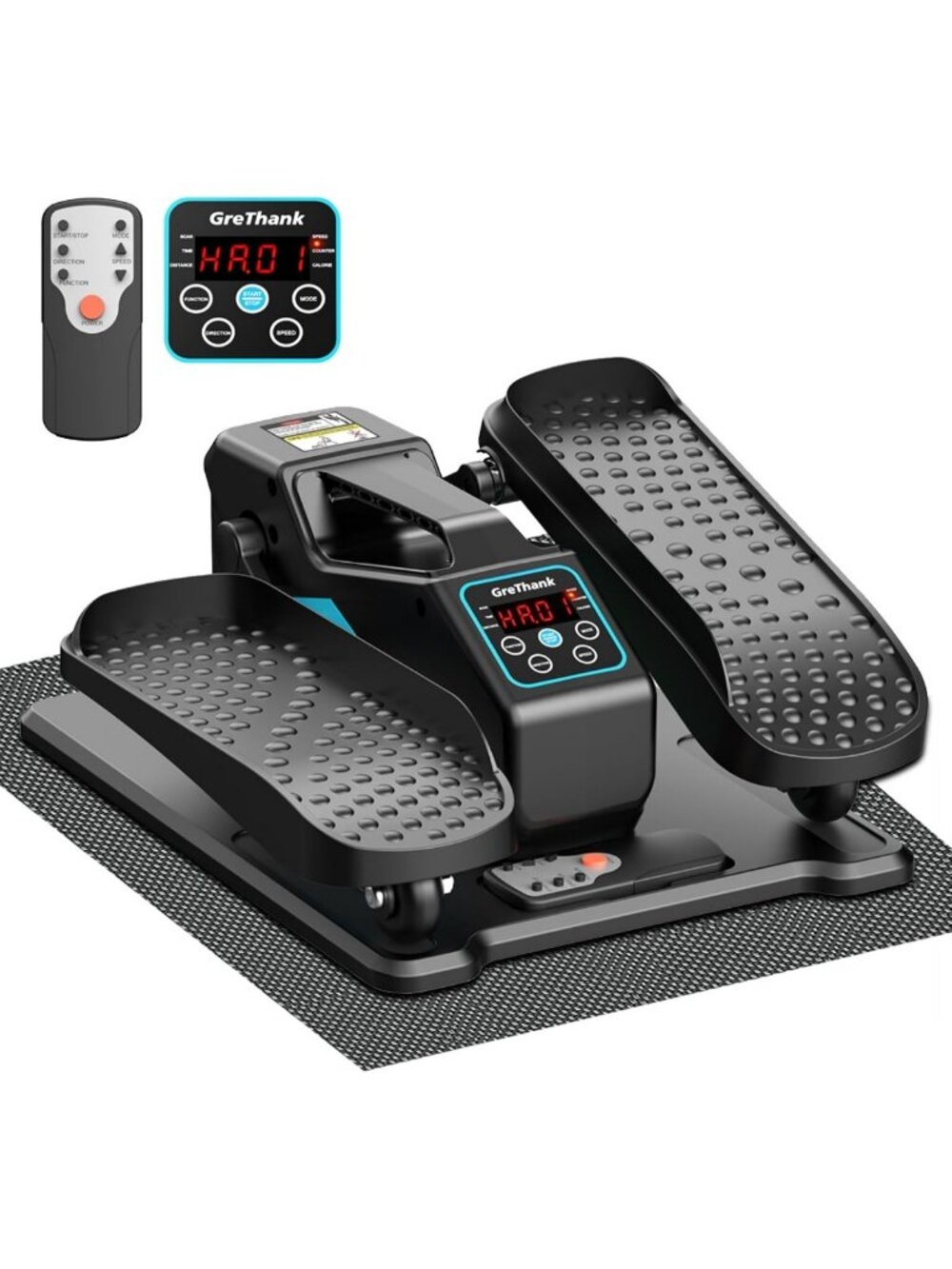 Compact Under Desk Elliptical Machine - Electric Leg Pedal Exerciser for Home